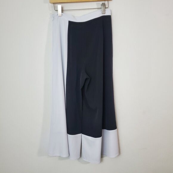 Gabrielle Union Pants Medium Black White Wide Leg Crop New York & Co Avant Garde - Picture 9 of 11